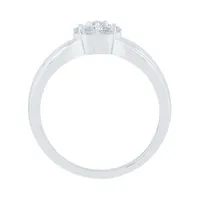 Womens CT. T.W. Mined White Diamond 10K Gold Cluster Cocktail Ring