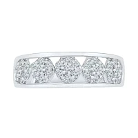 2MM / CT. T.W. Natural White Diamond 10K Gold Cluster Band