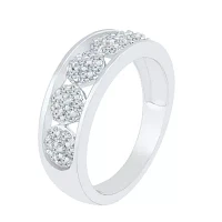 2MM / CT. T.W. Natural White Diamond 10K Gold Cluster Band