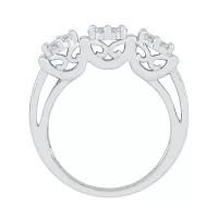 Womens 2MM / CT. T.W. Natural White Diamond 10K Gold Cluster Band