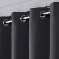 Exclusive Home Curtains Sateen Patio Energy Saving Blackout Grommet Top Single Door Curtain