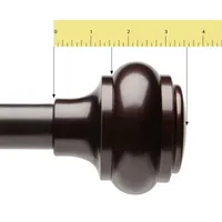 Liz Claiborne Hanover Knob 1 1/4 Adjustable Curtain Rod