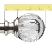 Liz Claiborne Faceted Acrylic 1 1/4 IN Adjustable Curtain Rod