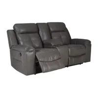 Signature Design by Ashley® Jesolo Reclining Faux Leather Loveseat