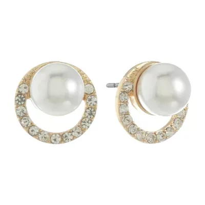 Monet Jewelry Simulated Pearl 15.7mm Stud Earrings