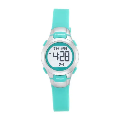 Armitron Pro Sport Womens Chronograph Digital Green Strap Watch 45/7012tel