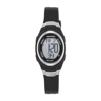 Armitron Pro Sport Mens Chronograph Black Strap Watch 45/7034blk