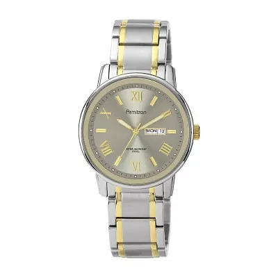 Armitron® Mens Two-Tone Bracelet Watch