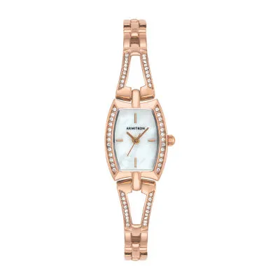 Armitron Womens Crystal Accent Rose Goldtone Bracelet Watch 75/5502mprg