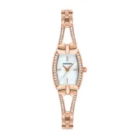 Armitron Womens Crystal Accent Rose Goldtone Bracelet Watch 75/5502mprg