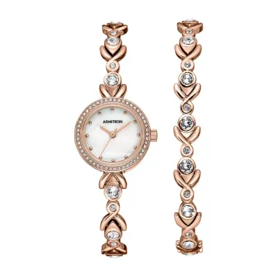 Armitron Womens Rose Goldtone Bracelet Watch 75/5544mprgst