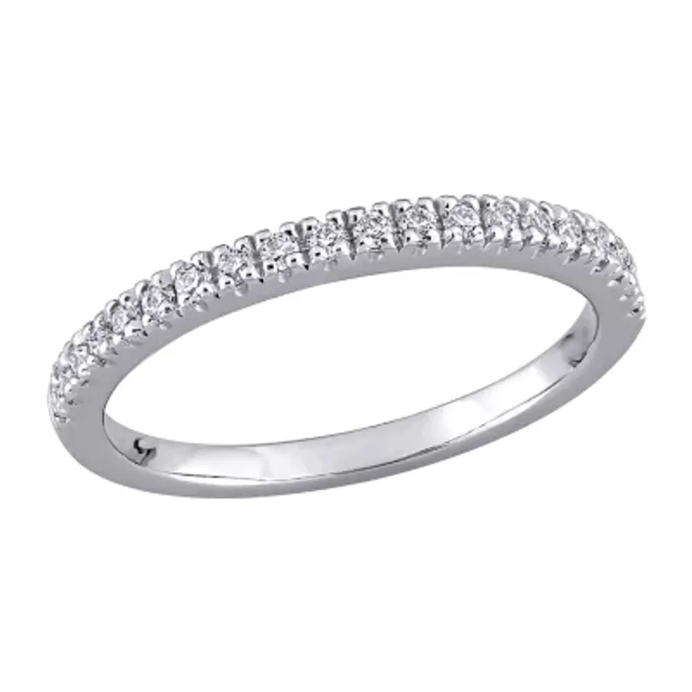 2MM 1/5 CT. Lab Created White Moissanite 10K Gold Band