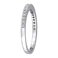 2MM 1/5 CT. T.W. Lab Created White Moissanite 10K Gold Band