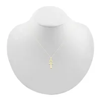 Womens 10K Gold Cross Pendant Necklace