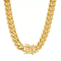 Stainless Steel Inch Semisolid Box Chain Necklace