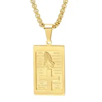 Steeltime Mens 18K Gold Over Stainless Steel Pendant Necklaces