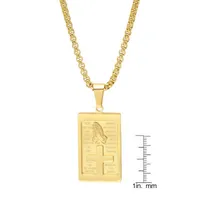 Steeltime Mens 18K Gold Over Stainless Steel Pendant Necklaces