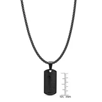 Steeltime Serenity Prayer Mens Stainless Steel Dog Tag Pendant Necklace