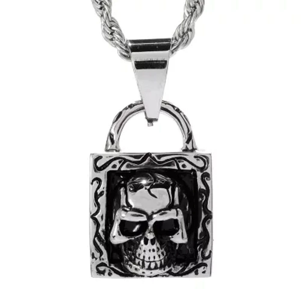 Steeltime Mens Stainless Steel Hypoallergenic 24 Inch Pendant Necklace