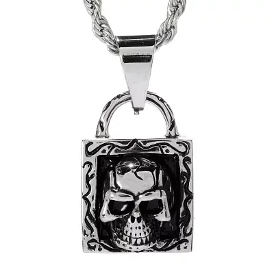 Steeltime Mens Stainless Steel Pendant Necklace