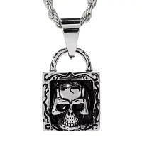Steeltime Mens Stainless Steel Hypoallergenic 24 Inch Pendant Necklace
