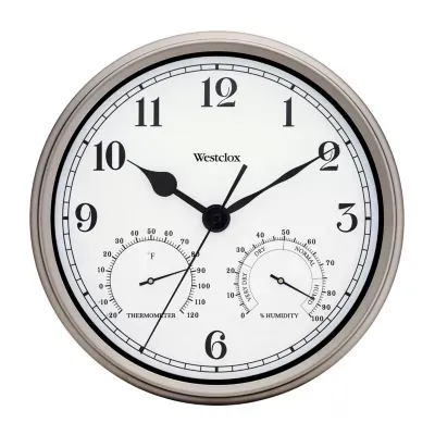 Westclox 12" Indoor And Outdoor Wall Clock
