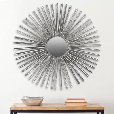 Safavieh Shanira Silver Wall Mount Sunburst Wall Mirror