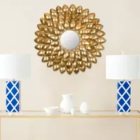 Safavieh Woodland Gold Wall Mount Sunburst Wall Mirror