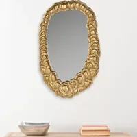 Safavieh Garland Antique Gold Wall Mount Oval Wall Mirror