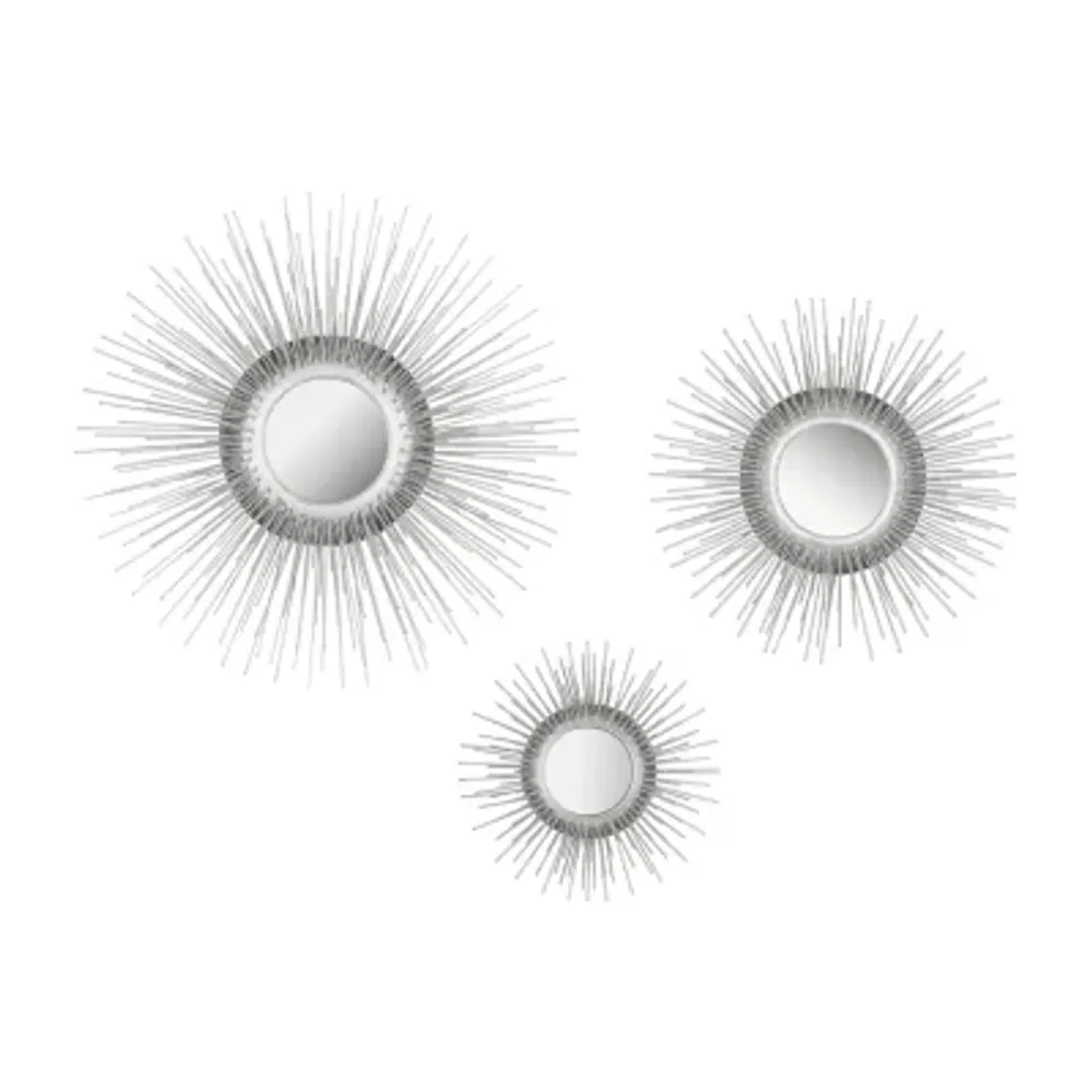 Safavieh Triptych (Set Of 3) Wall Mount Sunburst Wall Mirror