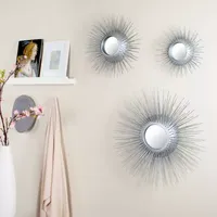 Safavieh Triptych (Set Of 3) Wall Mount Sunburst Wall Mirror