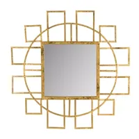 Safavieh Matrix Gold Geometric Wall Mount Sunburst Wall Mirror