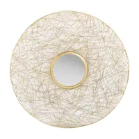 Safavieh Harner Brass Wall Mount Round Wall Mirror