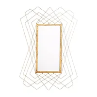 Safavieh Hazelton Gold Foil Wall Mount Rectangular Wall Mirror