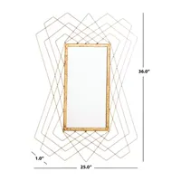 Safavieh Hazelton Gold Foil Wall Mount Rectangular Wall Mirror