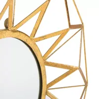 Safavieh Kilburn Gold Foil Wall Mount Round Decorative Wall Mirror