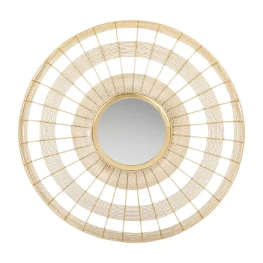 Safavieh Acton Brass Wall Mount Round Wall Mirror