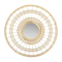 Safavieh Acton Brass Wall Mount Round Wall Mirror