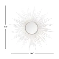 Safavieh Madilyn Champagne Wall Mount Sunburst Wall Mirror