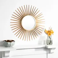 Safavieh Zyla Gold Wall Mount Sunburst Wall Mirror