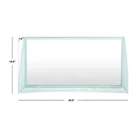 Safavieh Henly Teal Retro Wall Mount Rectangular Wall Mirror