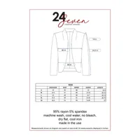 24/7 Comfort Apparel 3/4 Length Sleeve Open Cardigan