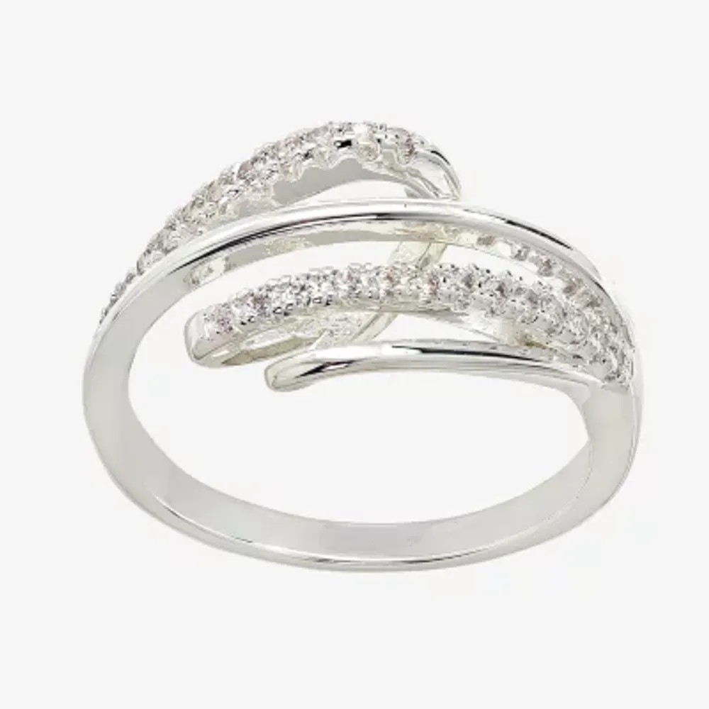 Sparkle Allure Cubic Zirconia Pure Silver Over Brass Band