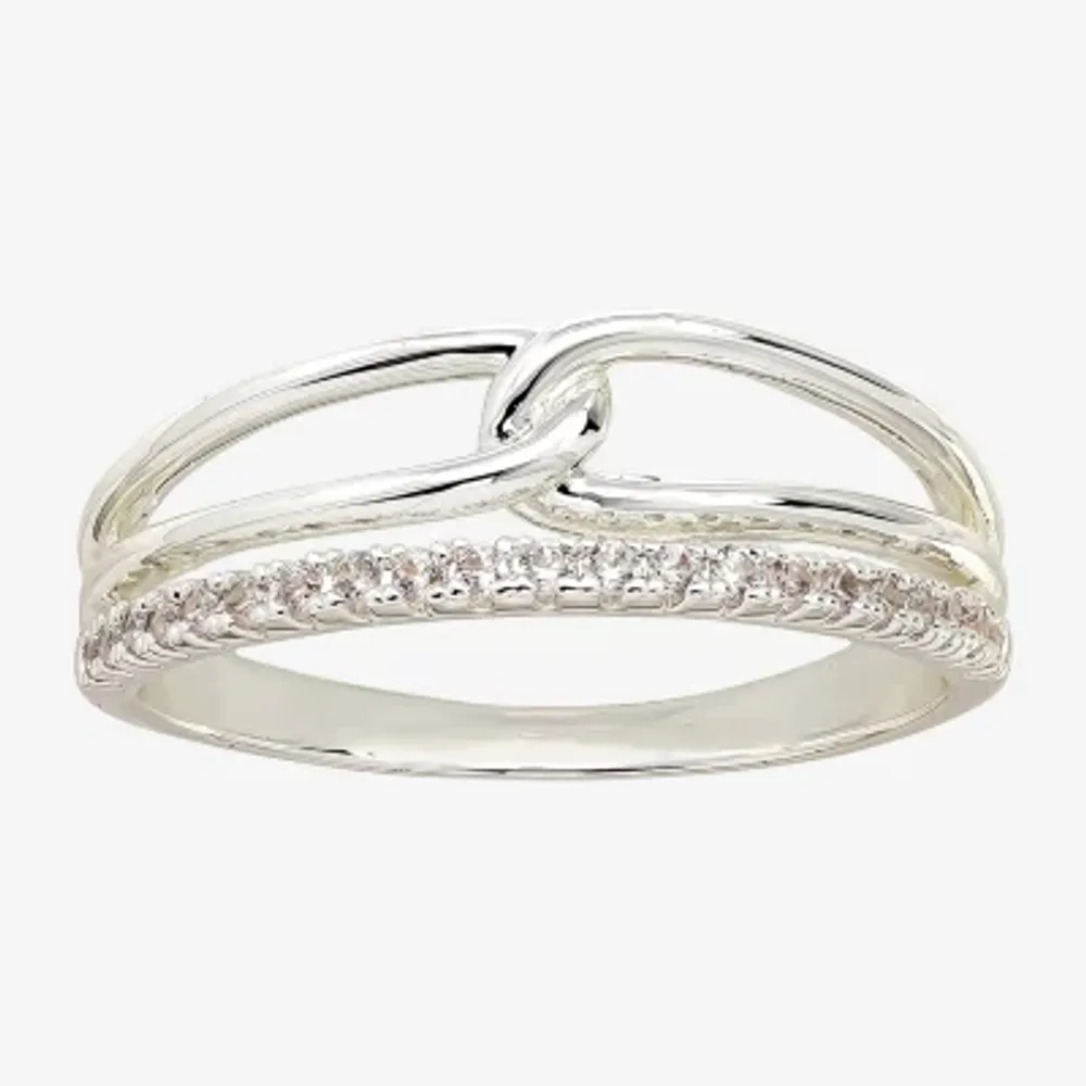 Sparkle Allure Cubic Zirconia Pure Silver Over Brass Band