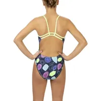 Dolfin Uglies Print Double Strap Back Womens One Piece Swimsuit