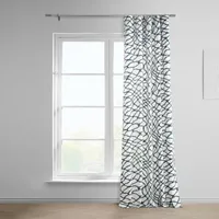 Exclusive Fabrics & Furnishing Ellis 100% Cotton Energy Saving Light-Filtering Rod Pocket Back Tab Single Curtain Panel