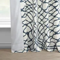 Exclusive Fabrics & Furnishing Ellis 100% Cotton Energy Saving Light-Filtering Rod Pocket Back Tab Single Curtain Panel