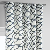 Exclusive Fabrics & Furnishing Ellis 100% Cotton Energy Saving Light-Filtering Rod Pocket Back Tab Single Curtain Panel