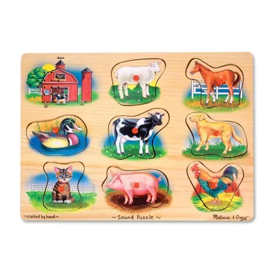 Melissa & Doug Farm Sound Puzzle - 8 Pieces Puzzle