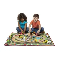 Melissa & Doug Deluxe Multi Vehicle Activity Rug Play Set